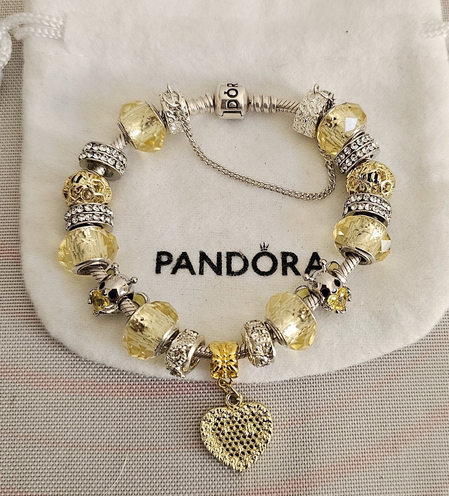 Busy as a Bee - Authentic Pandora Bracelet with receipt - £116.18 GBP