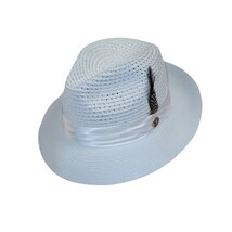Men's Summer Spring Braid Straw style Hat by BRUNO CAPELO JULIAN JU901 White image 3