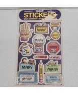 Vintage 80&#39;s Mark Celebrity Name Stickers - MARY - Sealed Pack - £13.89 GBP