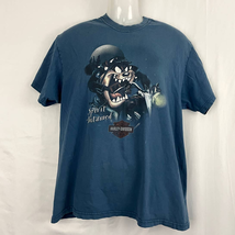 VTG Harley Davidson Tasmanian Devil Blue T-Shirt LARGE Spirit Untamed Taz - £57.41 GBP