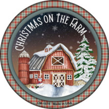 Christmas on the Farm Novelty Circle Coaster Set of 4 - £15.69 GBP