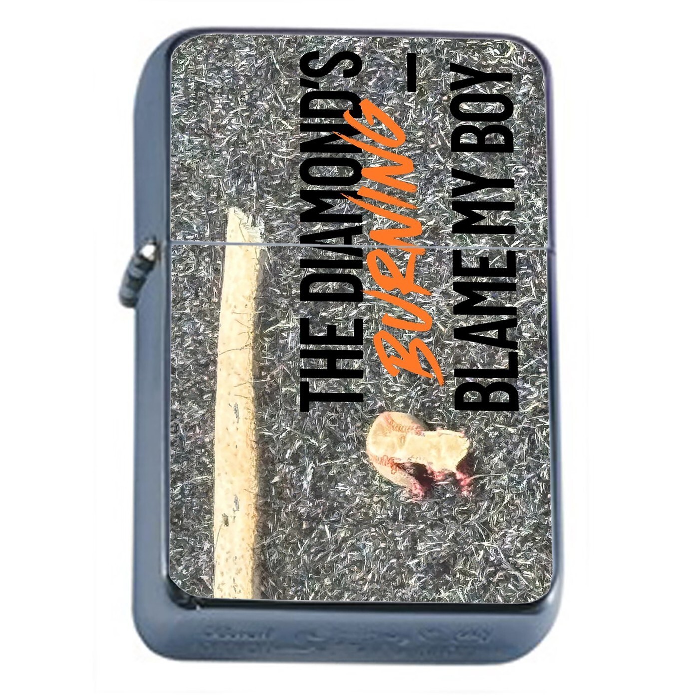 Diamonds Burning Baseball Design Oil Lighter - $14.80