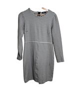 Kate Spade Saturday Black White Stripe Long Sleeve Shift Dress Women's 6 - $33.99