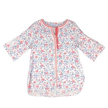 JOULES Women&#39;s 10 Cotton-Linen Embroidered Floral Tunic Top Peasant Blou... - £19.02 GBP