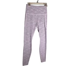 UNIQUELY LORNA JANE Size Small Athletic Leggings Gray Stripes Side Pockets - £13.30 GBP