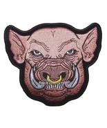PIG / HOG HEAD W NOSE RING PATCH P4080 NEW jacket BIKER EMBROIDERIED BIK... - $8.89 CAD