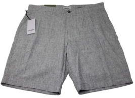 Goodfellow &amp; Co Men&#39;s Every Wear Flat Front Linen Blend Shorts Grey Size... - £10.16 GBP