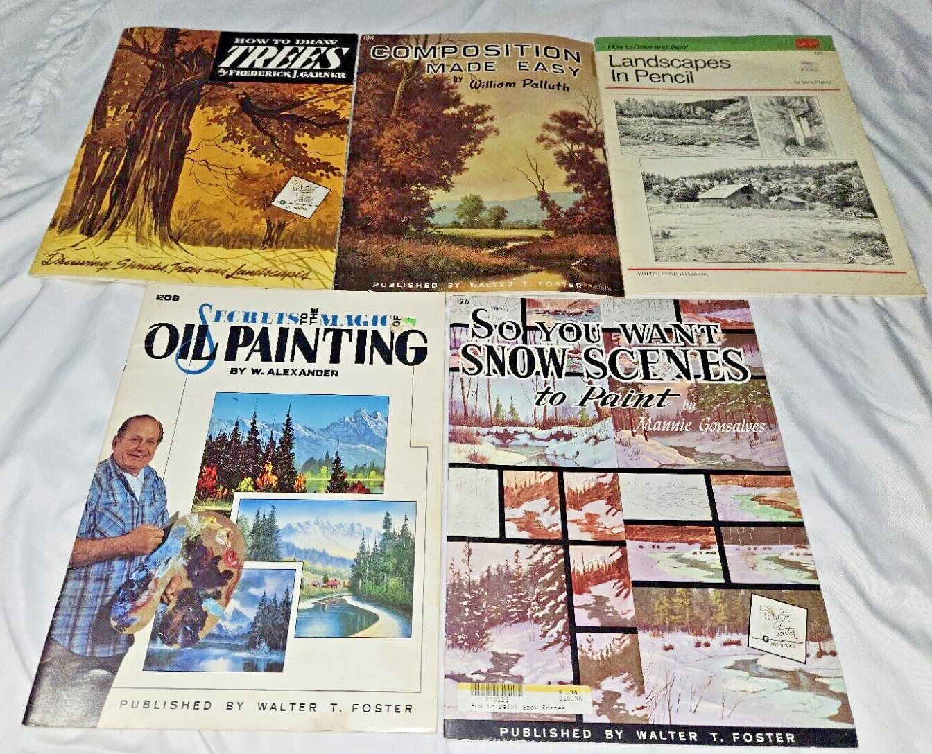 Primary image for How To Paint Books Walter T. Foster Art Instruction lot of 5 VINTAGE landscapes