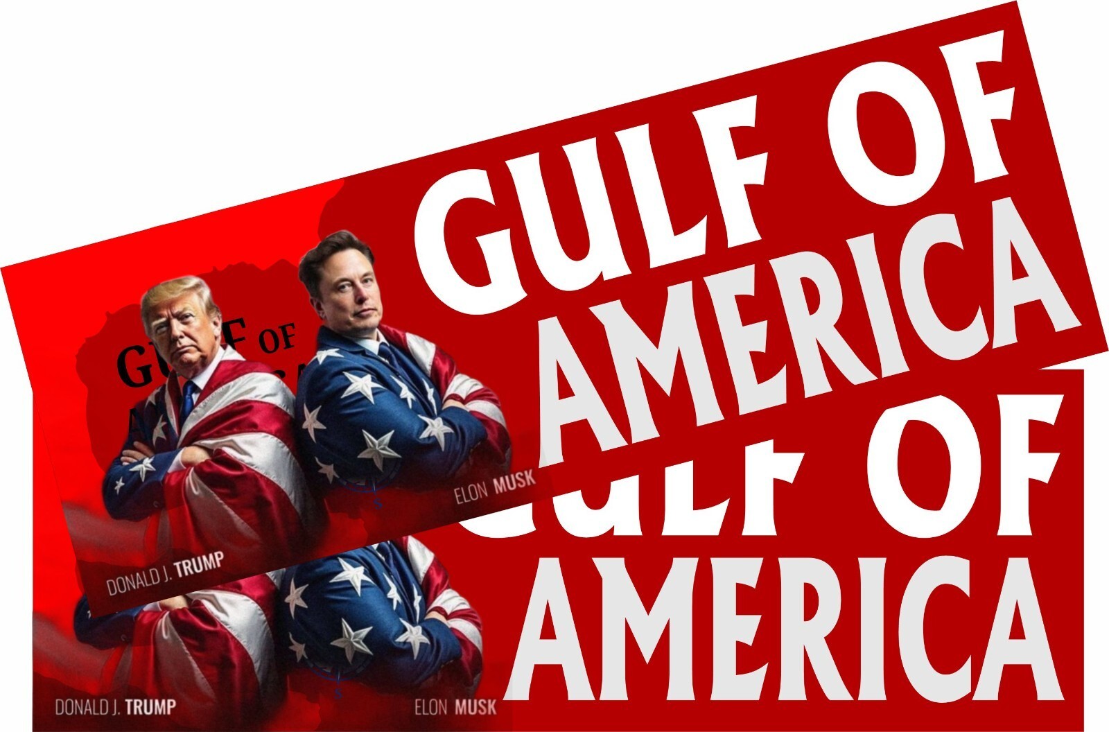 Gulf of America Bumper Sticker - Pair of Bumper Stickers or Magnets Trum... - £9.68 GBP+