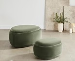 Round Ottoman In Velvet With Storage Large Size Coffee Table Boucle For ... - $468.99