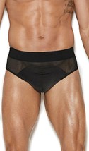 Men&#39;s Mesh Jock Strap Sheer Underwear Stretch Black 82191 - £14.93 GBP