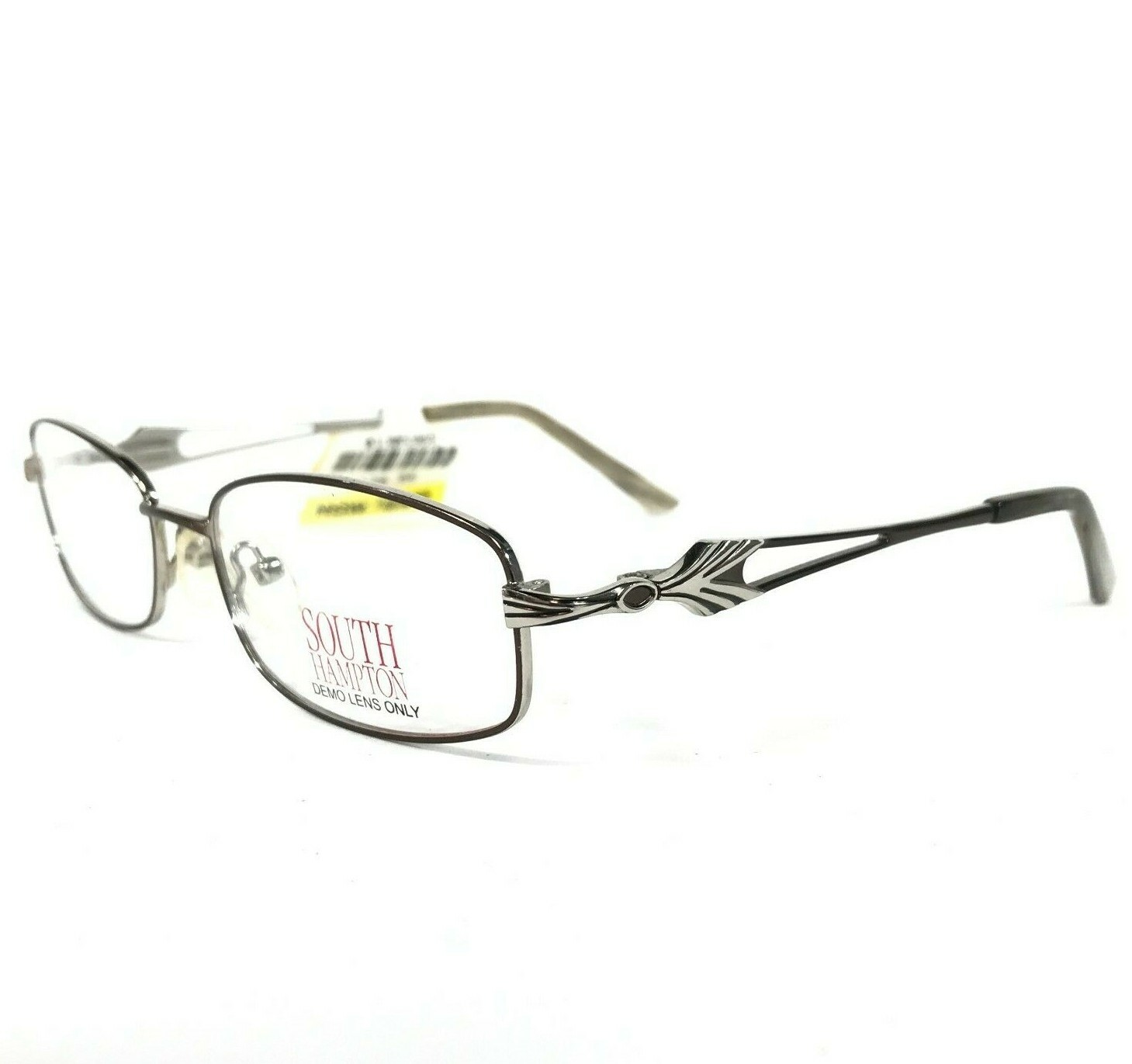 South Hampton Brille Rahmen SH6001 BR Glänzend Silber Braune 51-17-135 - $34.64