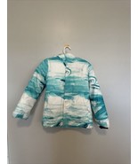 The NORTH FACE DRYVENT HOODED SKI JACKET Girl&#39;s Medium Lt Blue/White Pat... - $49.13 CAD
