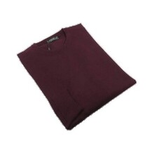 Men PRINCELY Italian Wool Blend Crew Pullover Slim 84001-30 Tokai Wine 410 image 4