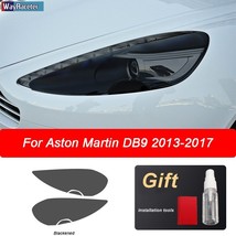 2 Pcs Car Headlight Protective Film Front Light Tint Transparent Black T... - £95.35 GBP