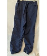 Vintage 90s Reebok Men L Nylon Worn Twice Joggers Zip Leg 3 Pockets Navy... - £23.70 GBP