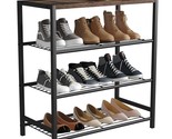 4-Tier Shoe Rack, Shoe Storage Shelf, Industrial Shoe Tower, Narrow Shoe... - $86.99