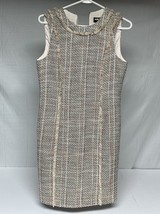 Karl Lagerfeld Womens Tweed Sheath Dress Womens Size 4 Orangey-Pink Tan ... - $27.82