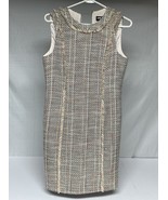 Karl Lagerfeld Womens Tweed Sheath Dress Womens Size 4 Orangey-Pink Tan ... - $27.82