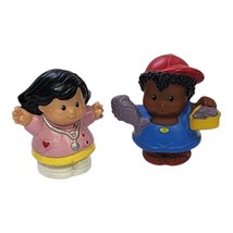 Fisher Price Little People lot of 2 - Nurse Girl &amp; Boy Fishing Toys - £7.58 GBP