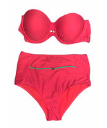 Juniors Corel High Waist Retro Strapless Push Up 2 Piece Bikini Swimsuit... - $19.79