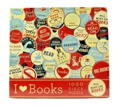 Gibbs Smith I Love Books 1000 Piece 27.5 x 19.5 Jigsaw Puzzle Sealed - $20.17