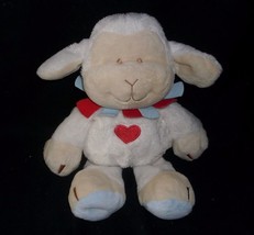 12&quot; Baby Ganz White Ruffles Lamb Sheep Rattle Stuffed Animal Plush Toy Soft - £22.78 GBP