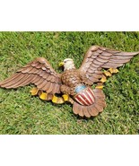 Vintage Syroco 1966 Wall Plaque Bald Eagle USA made 22&quot; #5172 Large Hang... - $75.95