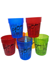 City Bites Cups Lot 7 Colorful Plastic 90s 2000s Vtg Oklahoma Kansas Res... - $929.14 MXN