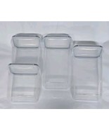 SESENO ~ Four (4) 1.8L &amp; 2.4L ~ Airtight ~ Clear Plastic Food Storage Co... - $607.60 MXN