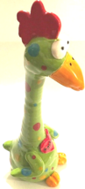 Artist Touche&#39; Eggbert Ceramic Green Polka Dots Heart Glazed Tall Figurine 13&quot; - $38.65