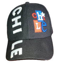 Chile Ball Cap Hat Adult Adjustable Hook &amp; Loop Black - €15,89 EUR
