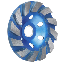 4&quot; Concrete Grinding Wheel, 12-Segment Heavy Duty Turbo Row Diamond Cup ... - £16.39 GBP