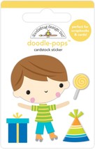 Doodlebug Doodle-Pops 3D Stickers-Birthday Boy, Party Time&#39; - £5.30 GBP