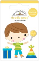 Doodlebug Doodle-Pops 3D Stickers-Birthday Boy, Party Time&#39; - $6.77