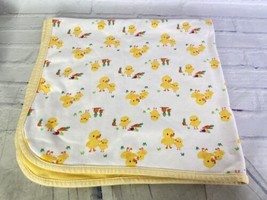 Gymboree Duckie Duck Reversible Baby Blanket Security Lovey Yellow White Carrots - £159.24 GBP