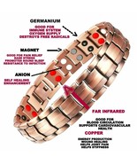 PURE SOLID COPPER THERAPY MAGNETIC CHAIN BRACELET MEN WOMEN ARTHRITIS GE... - £29.75 GBP