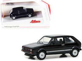 Volkswagen Golf GTI Black with Silver Stripes 1/64 Diecast Model Car by Schuco - $27.04