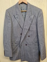 DAKS SIGNATURE MENS 40R SUIT JACKET 100% WOOL TAILORED FIT EXPRESS SHIPPING - £26.01 GBP