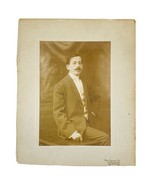 Antique Otto Sarony Cabinet Card Photo Photograph Man In Suit Ike Lefkow... - $25.92 CAD