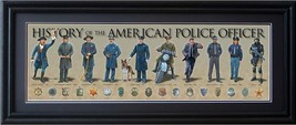 History of American Police Officer Framed Print 36 x 11.75 Grooved Frame Molding - £102.86 GBP