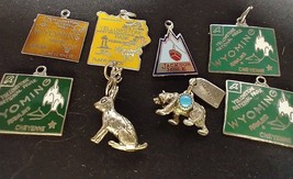 8 Sterling Silver WyomingThemed Charms for Bracelet VINTAGE - £31.65 GBP