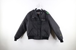 Vtg 80s Arctic Cat Arcticwear Womens L Distressed Snowmobile Bomber Jacket USA - £64.28 GBP