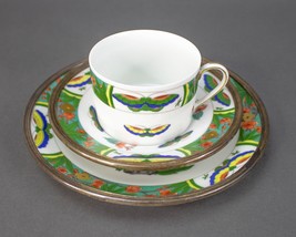 Limoges Tetard Edite A. Raynaud French Sterling Silver Cup Saucer Desser... - £638.76 GBP