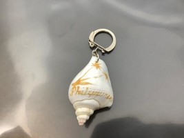 Vintage Souvenir Keyring Philippines Keychain Real Seashell Ancien Porte-Clés - £8.09 GBP