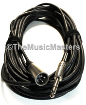 30ft 1/4&quot; to XLR (M) Instrument Guitar Keyboard Amp Mixer Audio Cable Co... - £14.04 GBP