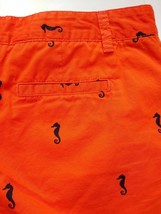 Merona Bermuda Walking Shorts Womens Size 8 Orange Sea Horse Design - £14.32 GBP