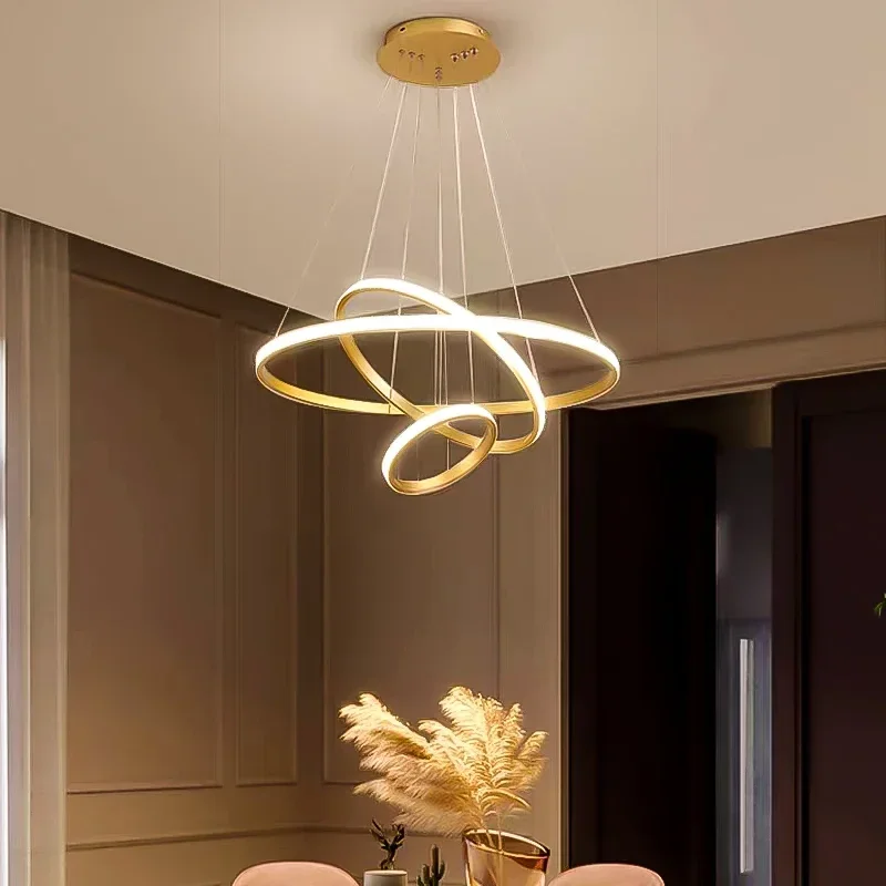 Led Living Room Lustre Pendant Lighting Fixture Chandelier For Dining Lamps - $210.35+
