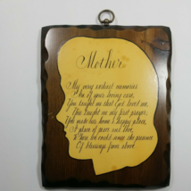 Mother Plaque Vintage Handcrafted Wood Wall Hanging Christian Religious - £11.99 GBP