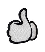 Cartoon Glove Hand Embroidered Iron On Patch Mouse Thumbs Up Inspiration Funny - £3.16 GBP